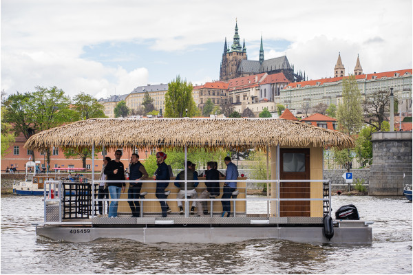 Prague Party Tiki Boat - The floating bar.